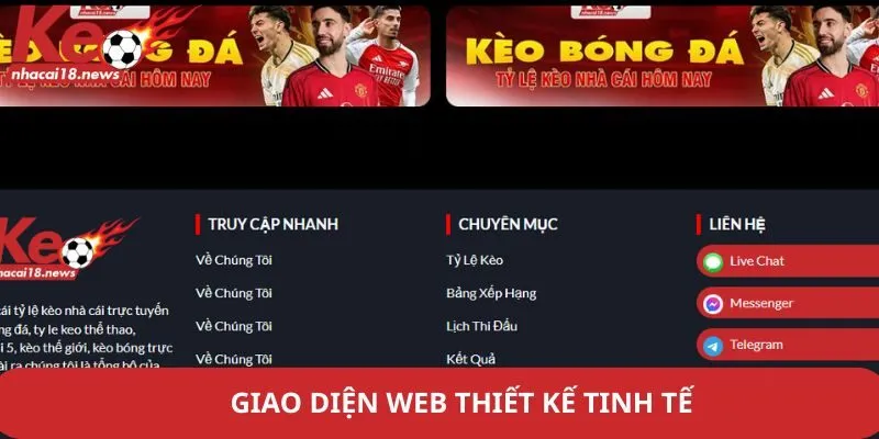 Giao diện web thiết kế tinh tế
