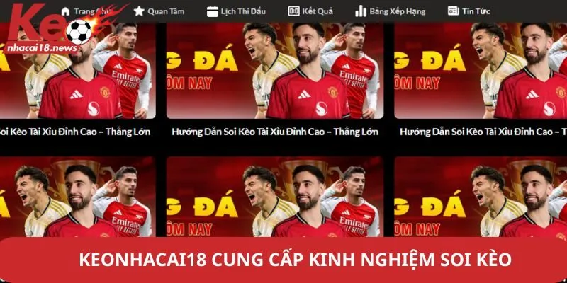 Keonhacai18 cung cấp kinh nghiệm soi kèo